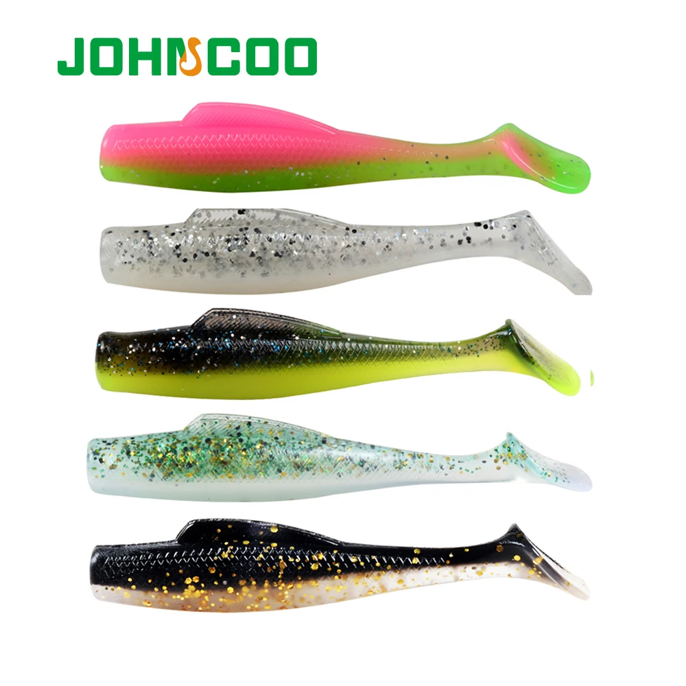 JOHNCOO 6pcs Soft Bait TPR Fishing 6cm 2.3g Artificial Lure Bass Perch Trout Swimbait Minnowz Jig Lure Shad Fishing Lure