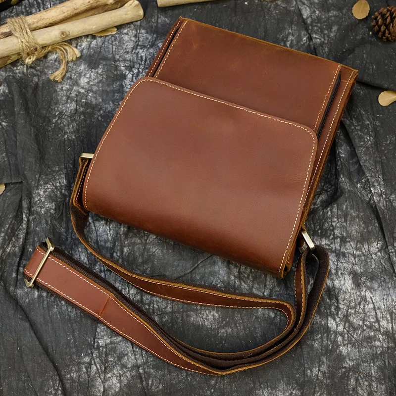 Vintage shoulder bags for women new 2021 men leather messenger bag crossbody bags genuine leather sling bag outdoor man\'s bags