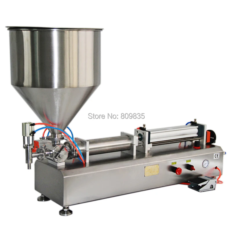 

High Quality 50-500ml Full pneumatic piston filling machine/tooth paste/lotion/ jam/honey/paste filler,1 year warranty