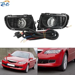 ZUK Fog Lamp Reflector Light Front Bumper Foglight Foglamp Set For MAZDA 6 Atenza GG1 GY1 2002 2003 2004 2005 2006 2007 2008
