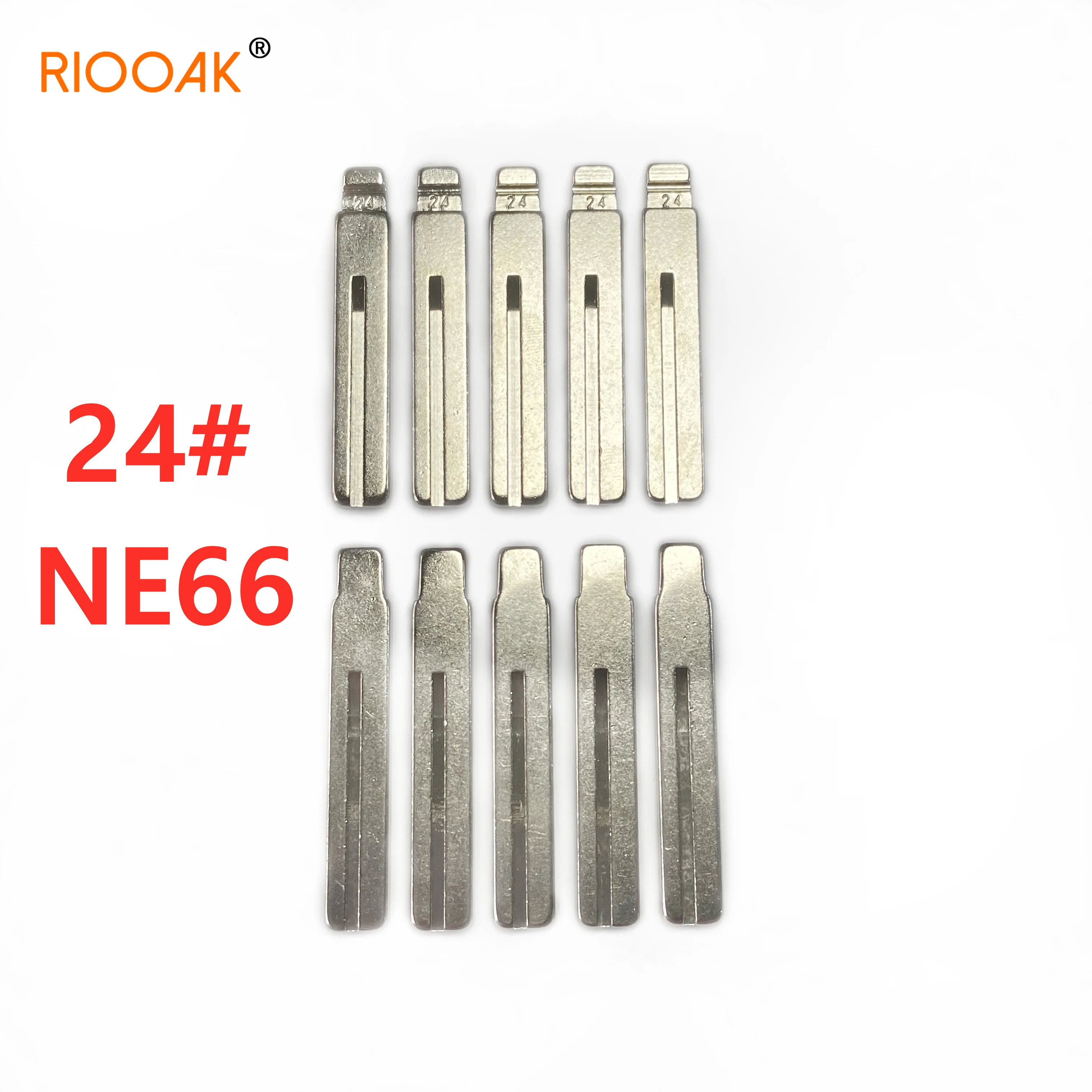 

RIOOAK 10 pcs/lot #24 lishi NE66 Metal Blank Uncut Flip KD/VVDI Remote Key Blade for Volvo XC90 Auto Replacement Parts