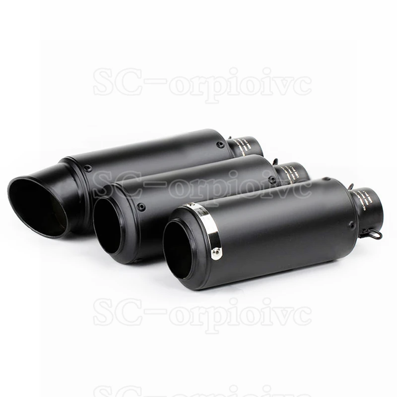 51mm 60mm Universal Black Motorcycle Exhaust Escape Modified Dirt Pit Bike Muffler R3 Z750 Z900 Z1000 S1000RR CBR600RR CBR1000RR