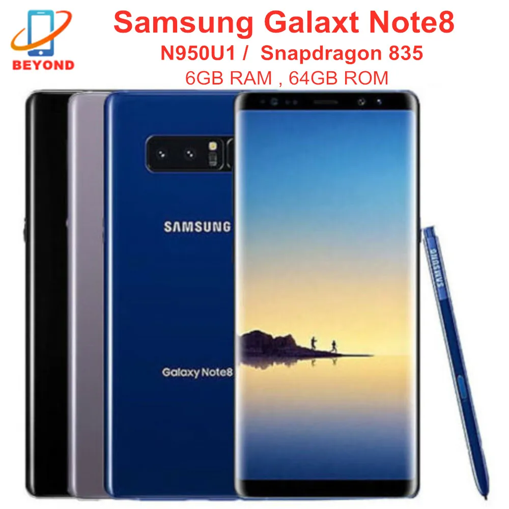 Samsung Galaxy Note8 Note 8 N950U1  Snapdragon 835 NFC Octa Core 6.3' 6GB RAM 64GB ROM Original