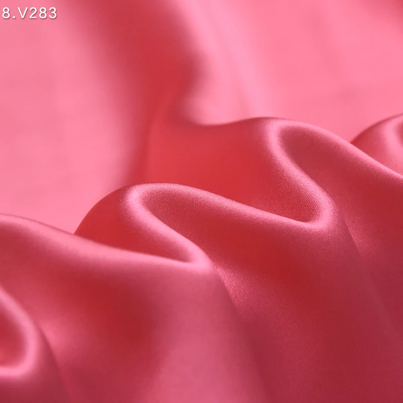 HYSK pure satin fabric silk red pink Malaga marrone fucsia solid bridal soft cucito fai da te vero charmeuse organico per abito da sposa