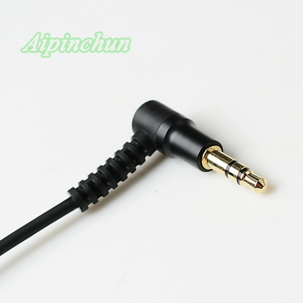 Aipinchun 3,5mm 3-Pole Biegen Jack DIY Kopfhörer TPE Audio Kabel Kopfhörer Reparatur Ersatz Schnur LC-OFC Draht Core schwarz