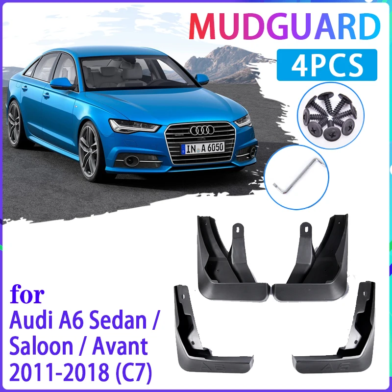 4 PCS Car Mud Flaps for Audi A6 Sedan Saloon Avant C7 2011~2018 Mudguard Splash Guards Fender Mudflaps Auto Accessories