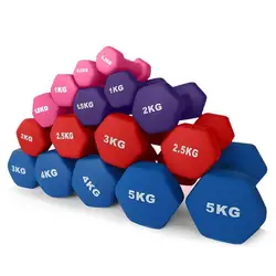 Hexagonal Frosted Dumbbell for Women, Schoolgirl and Child, Aerobics, Crossfit Gym, Fitness Exercise, Workout, 1 Pc, 1.5kg, 1kg