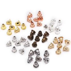 50-200pcs/lot Earring Studs Backs Stopper Scrolls Ear Findings DIY Blocked caps Earring Backs Stoppers Ear Accessories Supplies
