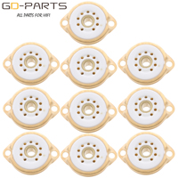 Chassis Mount 9pin Ceramic Vacuum Tube Socket Base FOR 12AX7 ECC82 6922 EL84 6DJ8 12AU7 12AT7 Hifi Audio Guitar Tube AMP DIY 10P