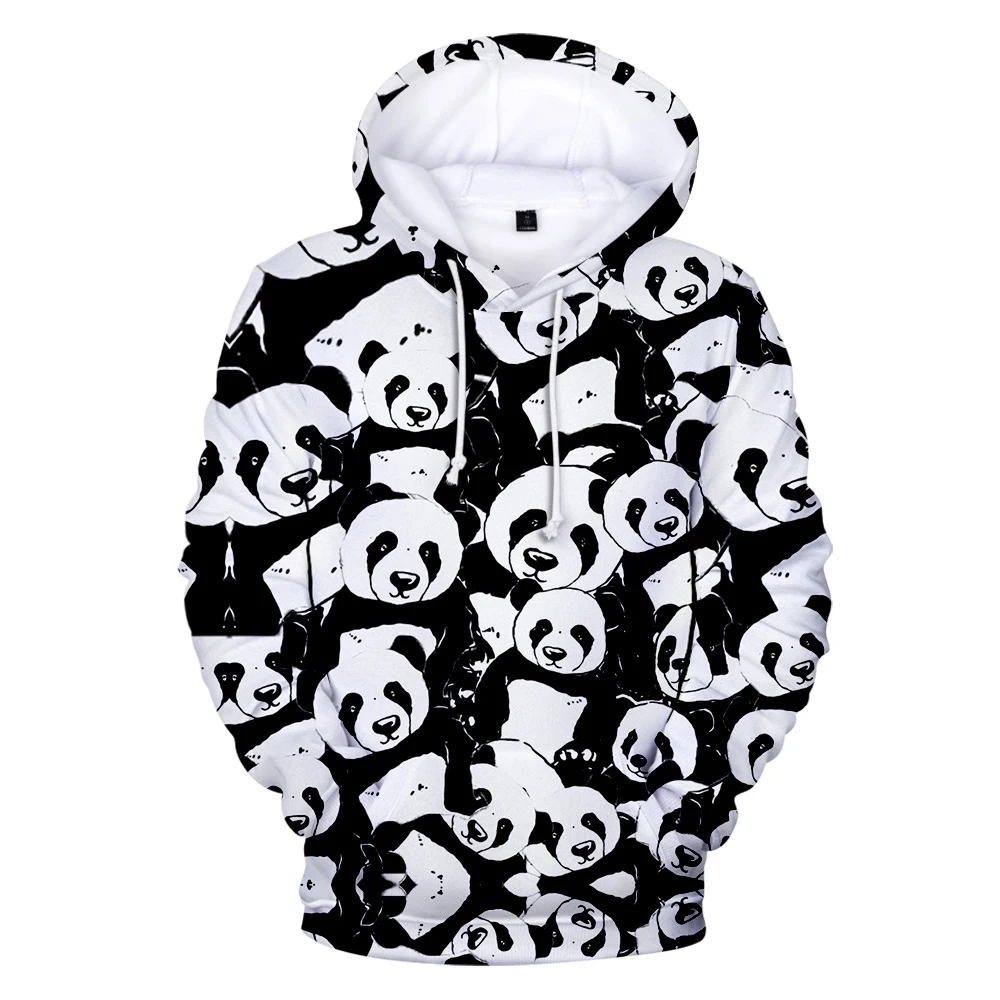 

3D Panda Hoodie Long Sleeve Sweatshirt Men Women Fashion Cute Panda Hoodies Harajuku Streetwear Jacket Men's Oversized Coat