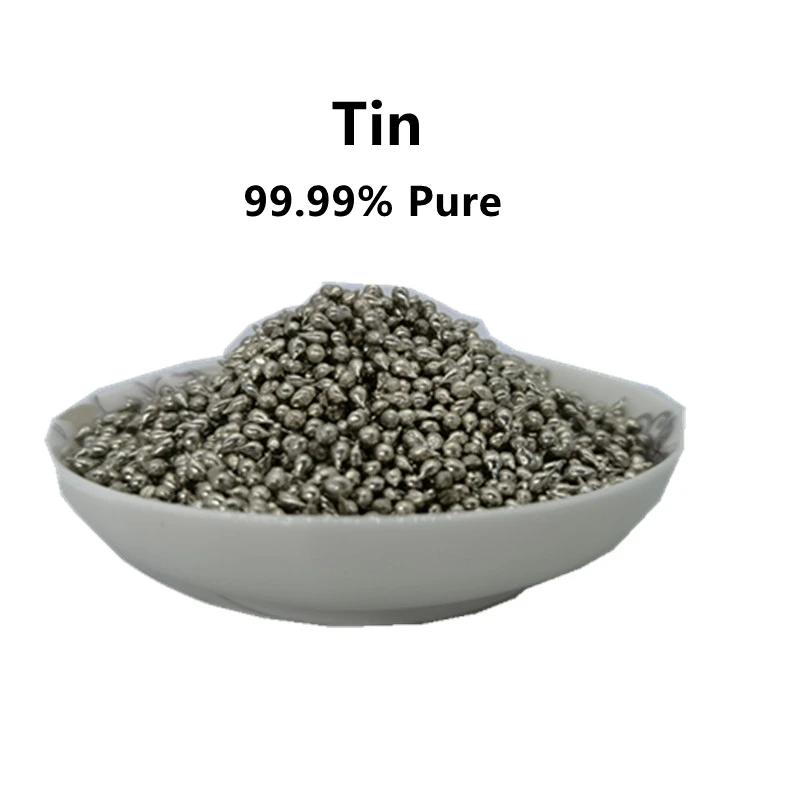 Freies Verschiffen Metall Zinn Granulat 4N 99.99% Reine Sn Partikel Forschung Experiment Hobby Sammlung