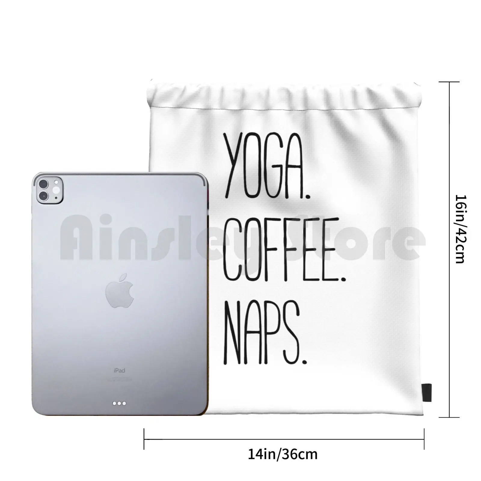 โยคะกาแฟ Naps กระเป๋าเป้สะพายหลังกระเป๋า Tas Gym โยคะกันน้ำกาแฟ Naps ตลกอารมณ์ขัน Lifestyle เพื่อนหัวเราะตลก