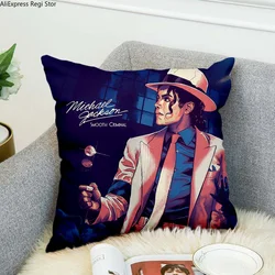 Taie d'oreiller personnalisée avec image de personnage de Michael Jackson, bricolage, polyester, style décoratif