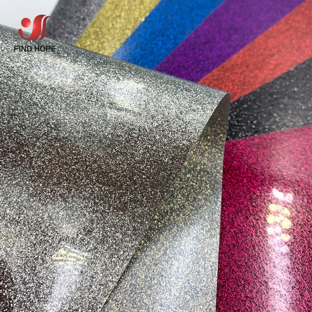 Glitter Heat Transfer Vinyl Iron On Tshirt Vinyl 6 Assorted Color HTV Printing Heat Press Film Easy to Cut Decor DIY for Cut - view 3