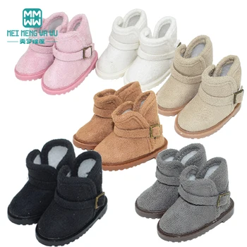 5.6cm Mini Toys Doll shoes for EXO 1/6 BJD YOSD doll accessories Fashion wool boots, snow boots