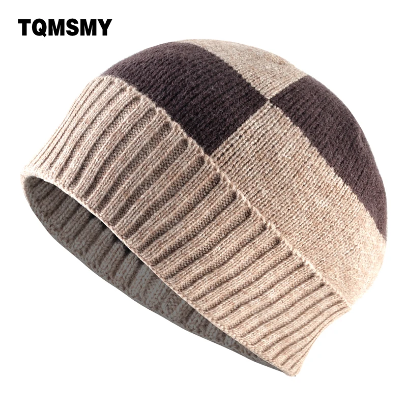 Winter Beanies Solid Color Hat men Knitted Warm Soft Beanie Double layer plus thick velvet Cap bonnet Gorro Caps For Men Women