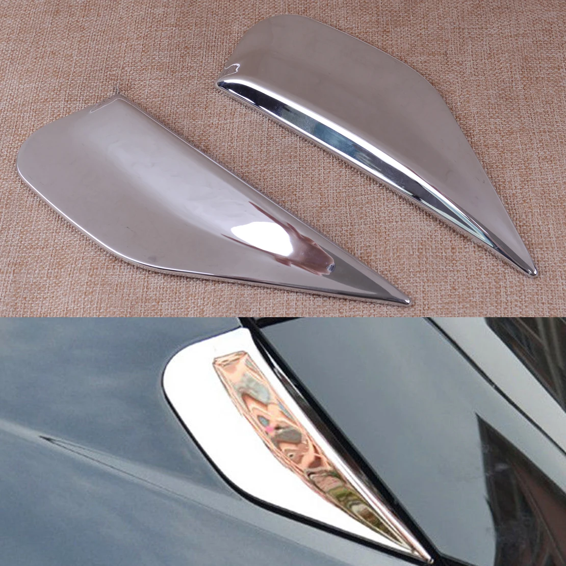 2Pcs Auto Hinten Fenster Spoiler Seite Bevel Säule Post Verchromt Trim Abdeckung für Buick Opel Vauxhall Mokka 2012-2018 zubehör – Detail 7
