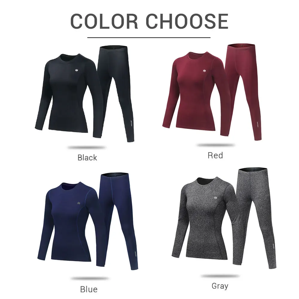 Motorcycle Jacket Women Thermal Underwear Set Autumn Winter Warm Shirts & Tops Bottom Fleece Suit Riding Long Johons