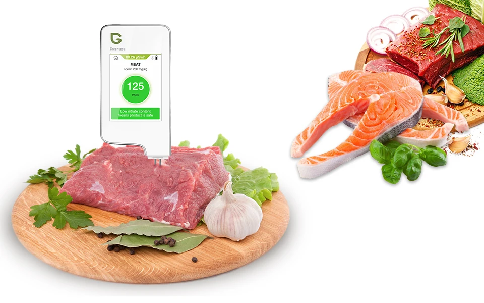 Greentest-2F Meat Fish Nitrate Tester, Kitchen Digital Food Detector Fruits and Vegetables