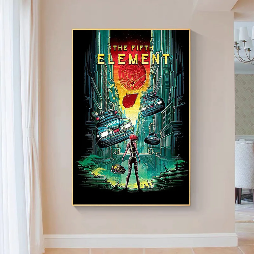 SP132 Silk Cloth Wall Poster Luc Besson Bruce Willis The Fifth Element Movie Art Home Decoration Gift