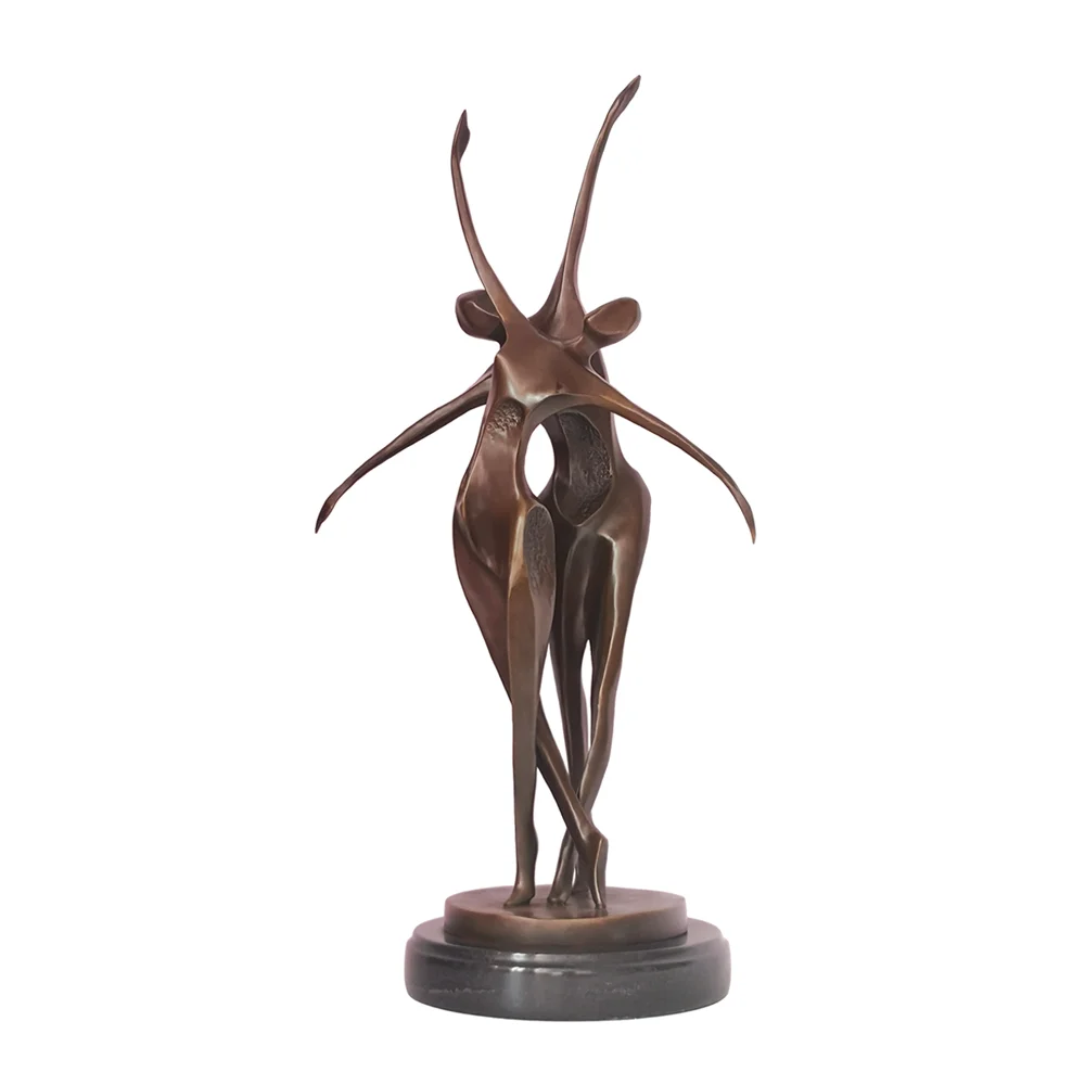 

Современная бронзовая скульптура танцующей пары, абстрактная фигурка, декор для дома, бизнес-подарки