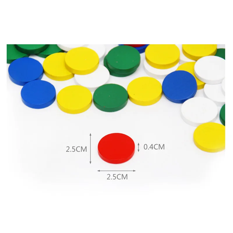 100 pz/set Montessori Senses piastra didattica 5 colori 100 pezzi colore ordinamento cognitivo coppia giocattoli in legno disco rotondo giocattoli matematici