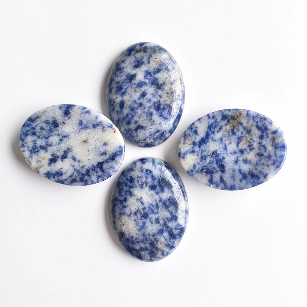 Großhandel 12 Stück/Set modische, sortierte Naturstein-Mischperlen in ovaler Cabochon-Form 30x40mm für DIY-Schmuckzubehör, kostenlos. – Detail 14