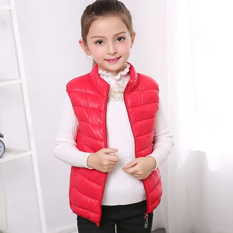 New Light Down Cotton Vest Children Autumn Winter Boys Girls Waistcoat