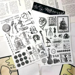 Vintage Rub na naklejki kolaż Retro Scrapbooking Transfer naklejki dziennik zapasy rzemieślnicze pamiętnik kartki dekoracyjne DIY biurowe