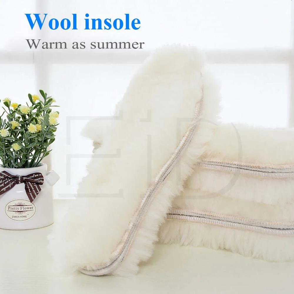 Natuurlijke Wol Inlegzolen Bont Warme Dikke Schapen Kasjmier Unisex Winter Binnenzool Hoge Kwaliteit Warm Pluche Schoen Pad Inlegzolen Voor Mannen vrouwen