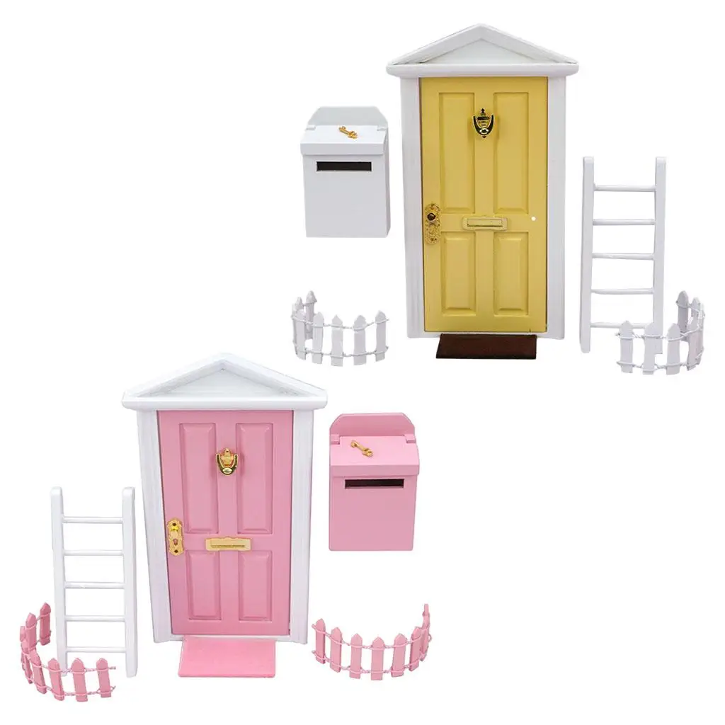 1:12 Scale Dollhouse Miniature Fairy ประตู Fairy ประตูอุปกรณ์เสริมสำหรับสาวตุ๊กตาตกแต่ง