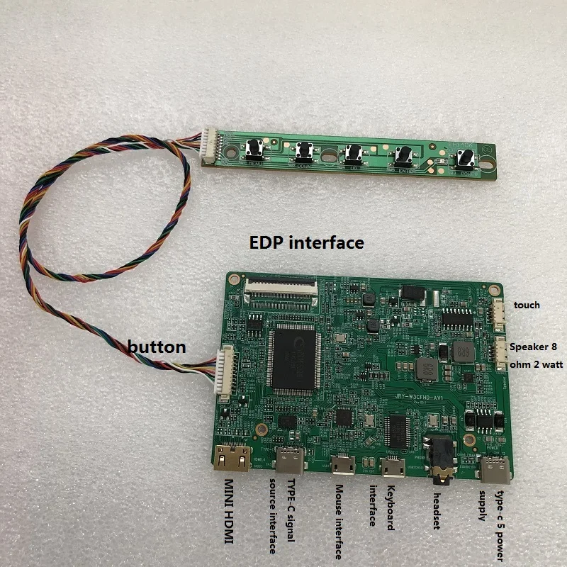 EDP LCD driver board c-type one line through 30-pin EDP 15.6 11.6 