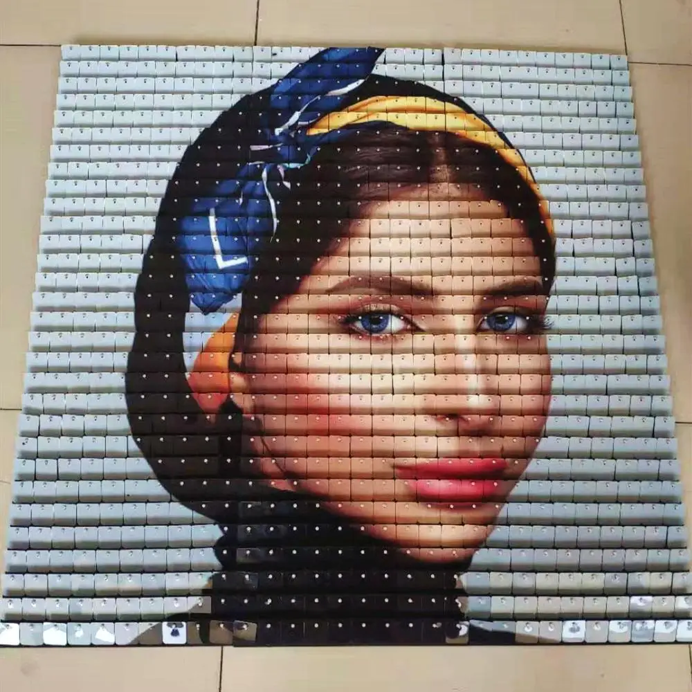 

1 Square Meter Background Boards UV Printing Customer Photo/Logo/Picture Square Sequins For Backdrops Decorative Plate Panels