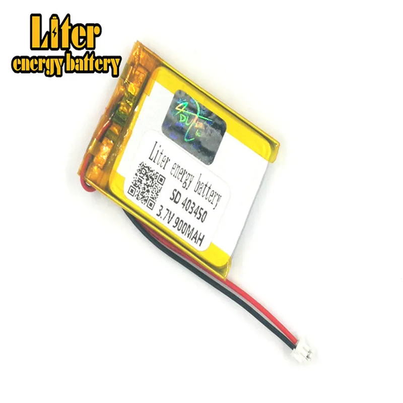 1.5MM 2pin connector 403450 3.7V 900mah rechargeable lithium-ion battery for e-books GPS PDA Car recorder