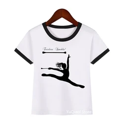 2020 New Arrival Kids Tshirt Baton Twirling Print Graphic T Shirts Children Gymnastics Lover T-Shirt Clothes Baby Teen Girls Top