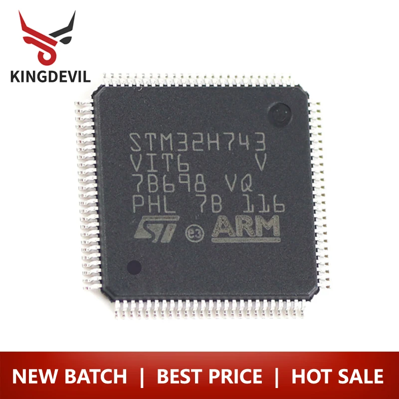 1pcs/lot Original Genuine STM32H743VIT6 LQFP100 STM32 High Performance MCU STM32H7 Series Single Chip microcontroller LQFP-100