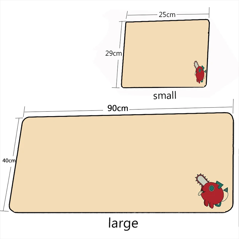 Персонализированный компьютерный коврик для мыши с изображением аниме бензопилы