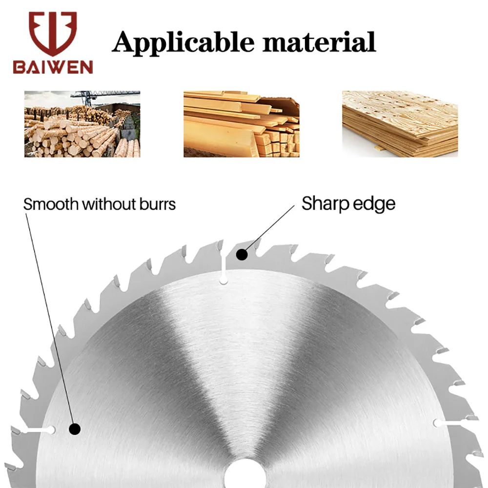 250 mm Kreissägeblatt, 12 Zoll Hartmetall-Hochschneidescheibe, Schneid-Elektrowerkzeuge für Holzbearbeitung, Schleifsäge, 40 T–120 T