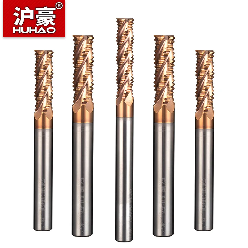 HUHAO Tungsten Steel 4 Flutes Milling Cutter Compression Bit Shank 4 to 20 mm Carbide End Mill CNC Router bits for Wood Tool