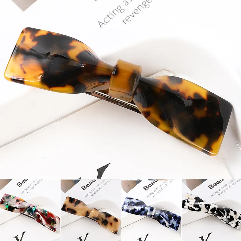 Fashion Hair Clips for Women Acetate Hair Clip Elegant Colorful Bow Hair Barrettes Girls Hair Accessories Hairclip 2021 New