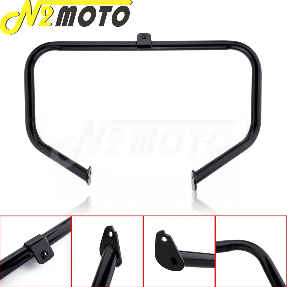 Chroom/Zwart Motorfiets Bumper Motor Guard Crash Bar Voor Harley Touring Road King Ultra Klassieke Elektrische Flhr Flht Flhx 1997-08