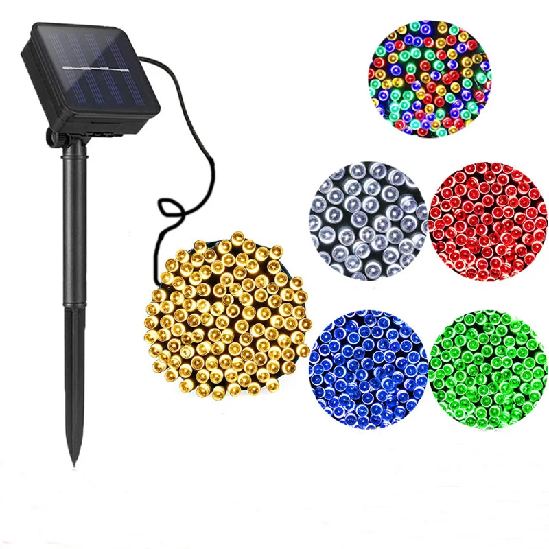 

LED String Lights Solar Lights for Garden Waterproof 5m Patio Lights Decoration Fairy Lights Garland Christmas Lights