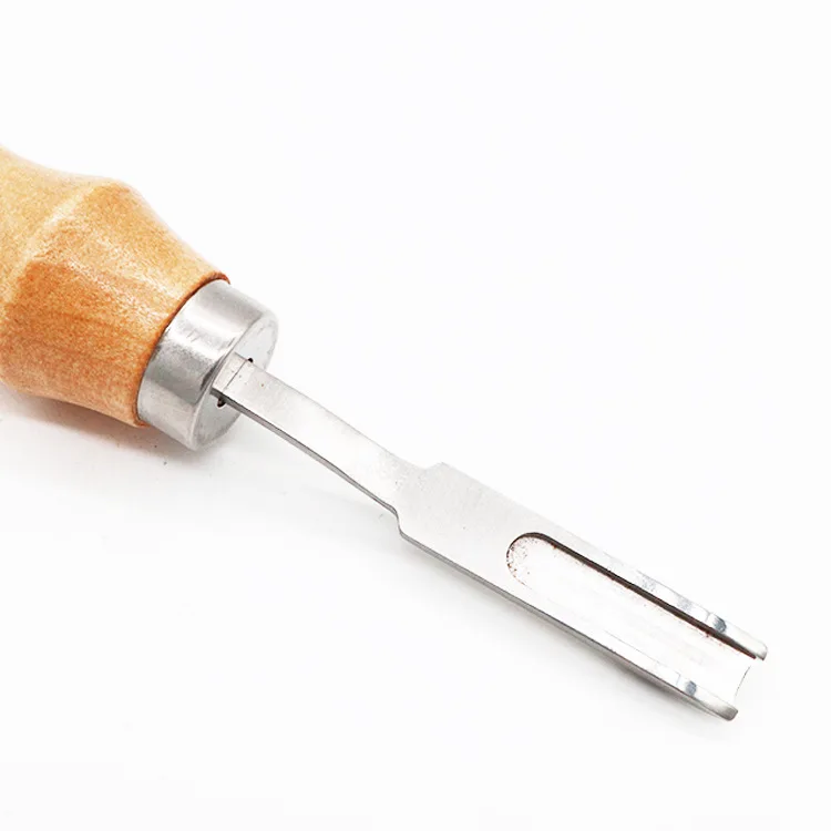 1 pçs aço borda de couro chanfradura skiving chanfradura lidar com artesanato diy ferramenta de corte kit para diy couro manual ponta