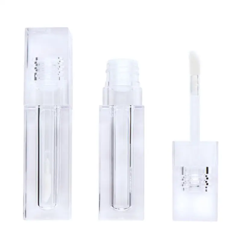 6.8ML Hexagonal Empty Lipstick Tubes Transparent Cosmetic Lip Gloss Clear Empty Bottles LX4003