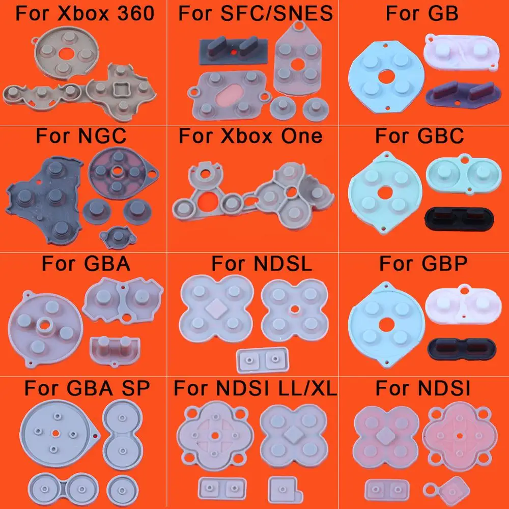 JCD Conductive Rubber Contact Pad Button A-B D-pad for xbox 360 One GB GBC GBP SFC GBA NDSI NGC NDSL Controller Replacement part