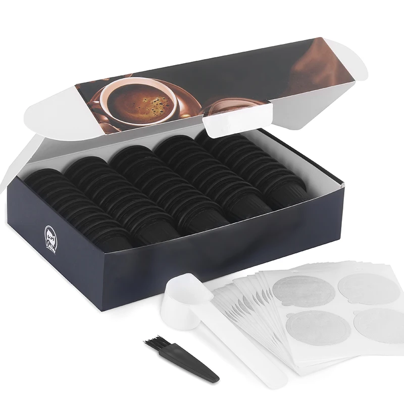 Disposable Coffee Capsule For Nespresso Coffee Filter Cup Food Package Cafe Pill bottle With Aluminum Foil Lid