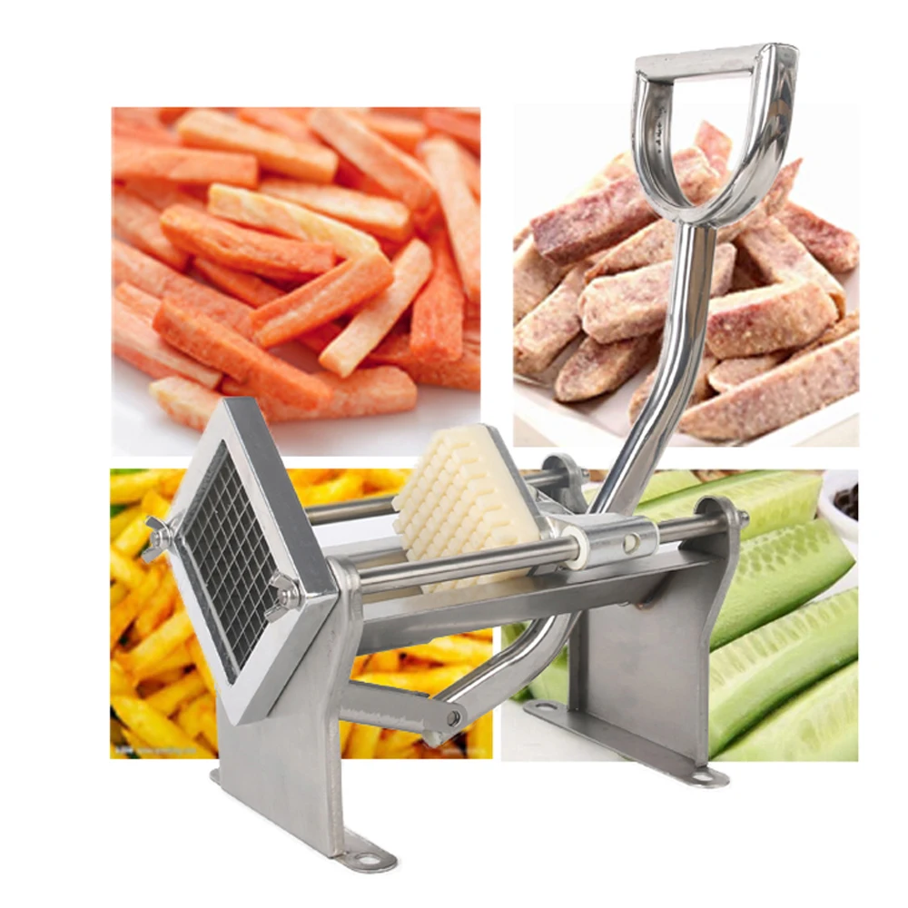 Manual Potato Cutter Wall-mounted French Fries Chips Cutter Slicer With 3 Blades 7mm/9mm/13mm Stainless Steel Food Processors