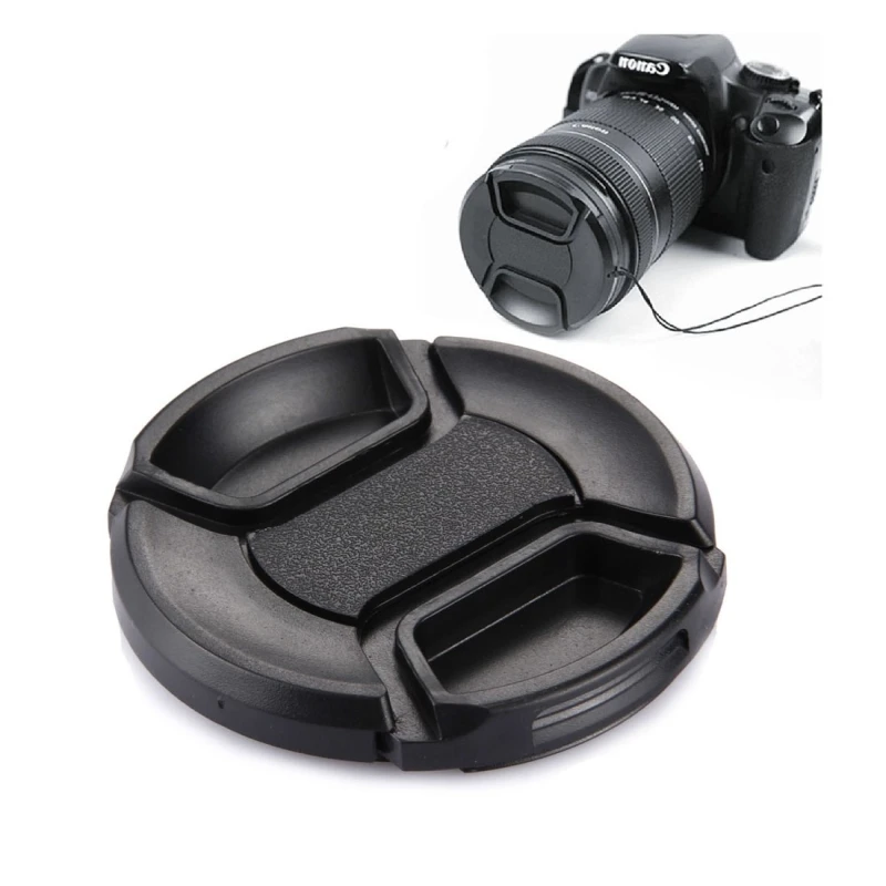 For Canon Camera Center Pinch Lens Cap 52mm 55mm 58mm 67mm 72mm