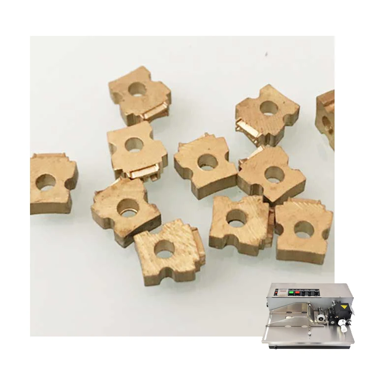 

brass stamp letter for hot ink roll machine(0-9 each one 6pcs,EXPLOTMFG each one 2pcs, symbols 6pcs)