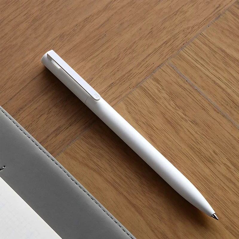 Xiaomi Gel Pen Smooth 0.5mm Writing Lightweight Grip Core Press Out Black/Blue Ink Spring Nib Signing Pen For Work Study